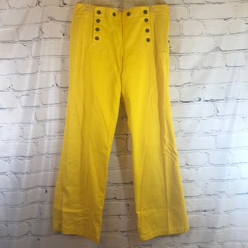 J. Crew Yellow Sailor Button Pants